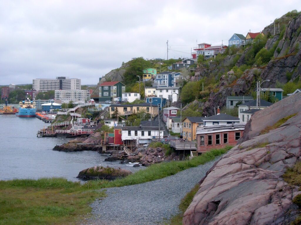 image of north head trail trailhead, st. john's harbour, signal hill, st. john's, newfoundland and labrador