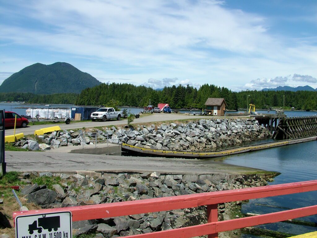 image of the boat ramp, tofino, vancouver island, british columbia