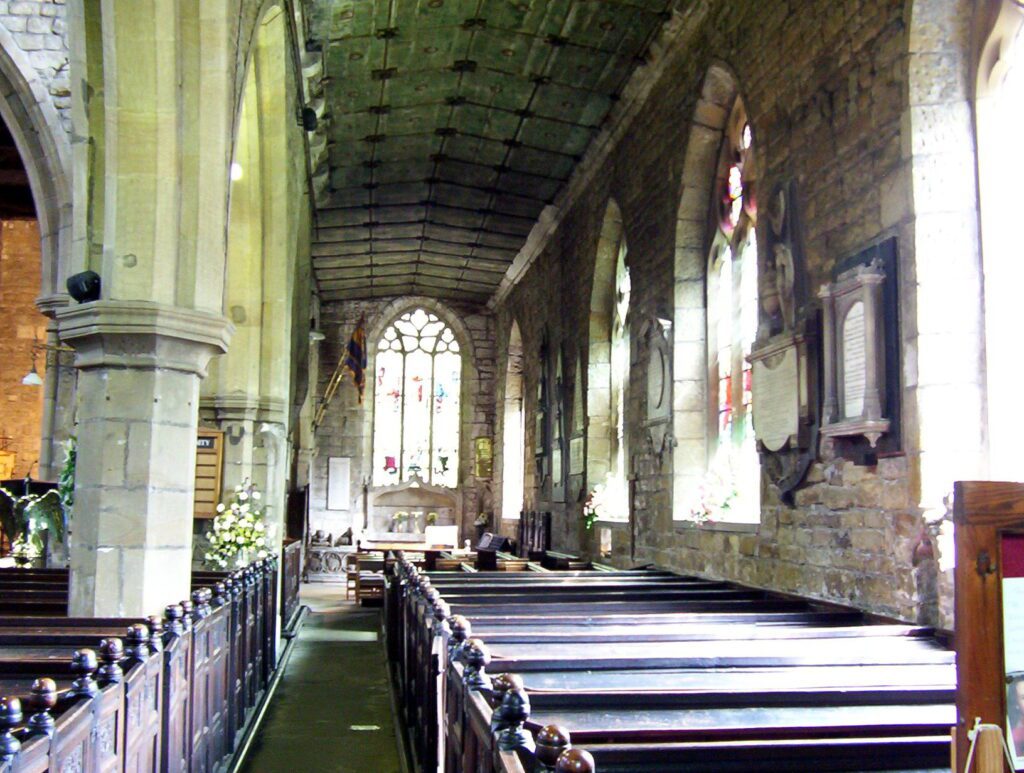 image of the interior of All Saints Anglican Church of England, Darfield, South Yorkshire, England