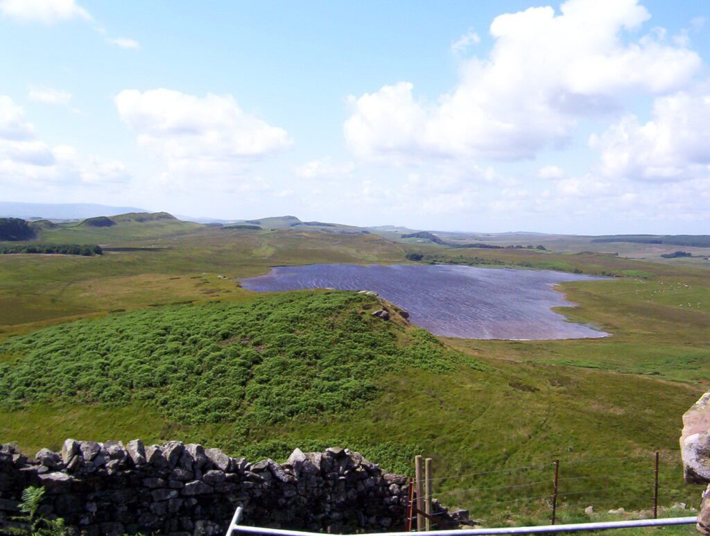 image of Broomlee Lough near Sewingshields Milecastle, Hadrian's Wall, England