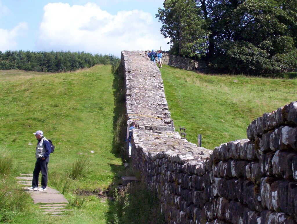 image of Hadrian's Wall and Hadrian's Wall Path, near Housesteads, England