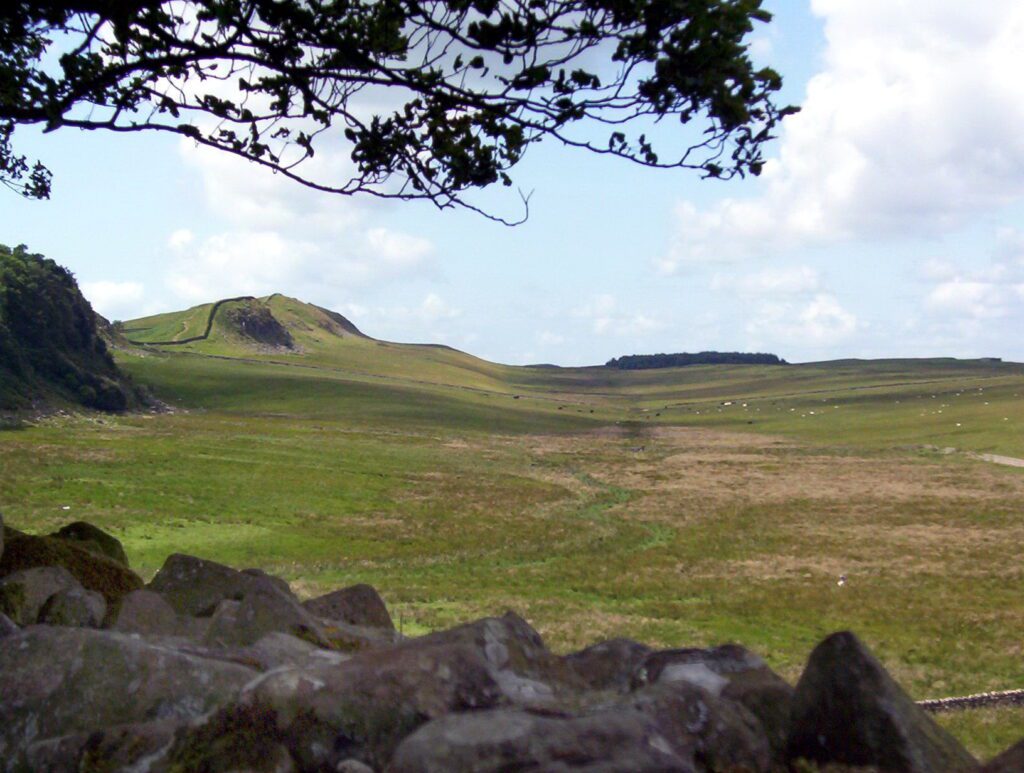 image of landscape and Hadrian's Wall, England