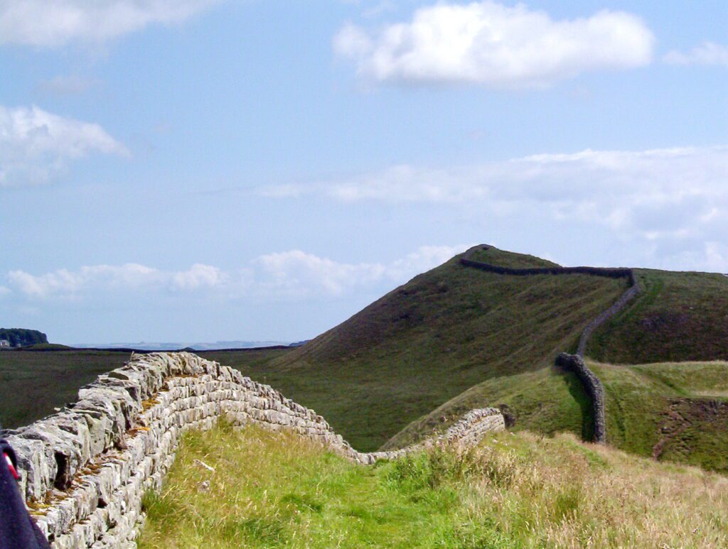 image of Hadrian's Wall, the Great Whin Sill, near Sewingshields Milecastle 35, England