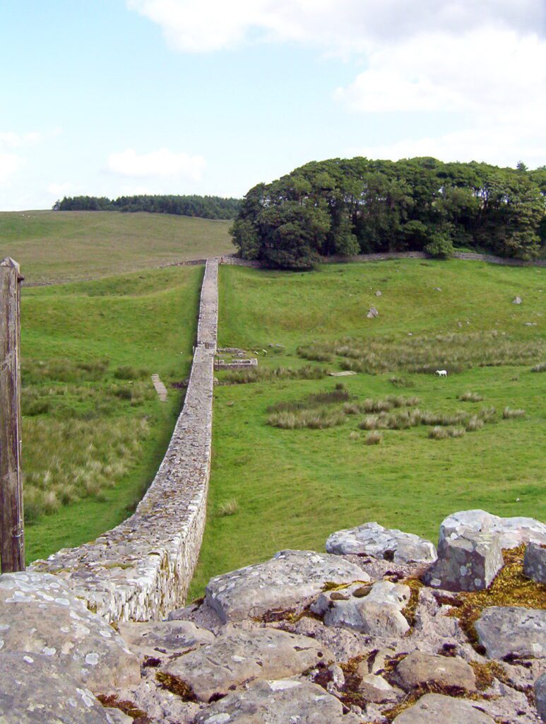 image of Hadrian's Wall at Housesteads Roman Fort, England