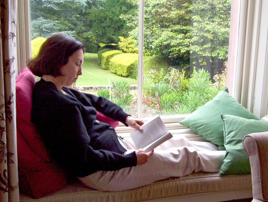 image of Jean relaxing, Leeming House, Penrith, Cumbria, England