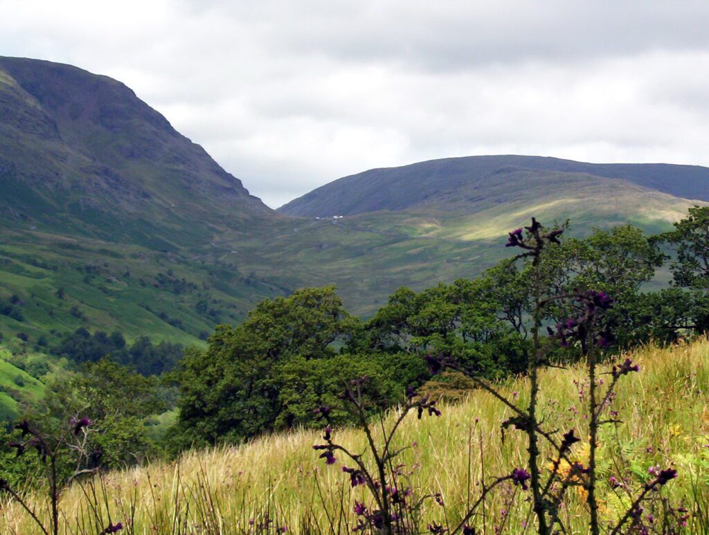 image of fells and valleys, wansfell pike, lake district national park, ambleside, cumbria, England