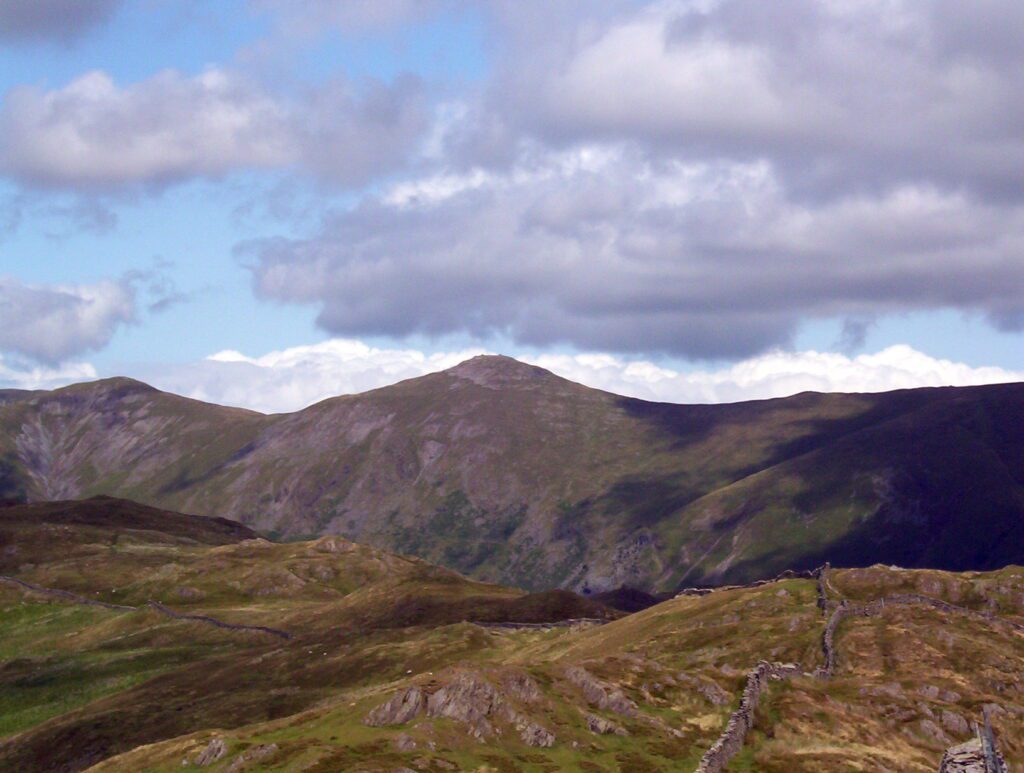 image of fells, mountains, from Wansfell Pike, Lake District National Park, Ambleside, England
