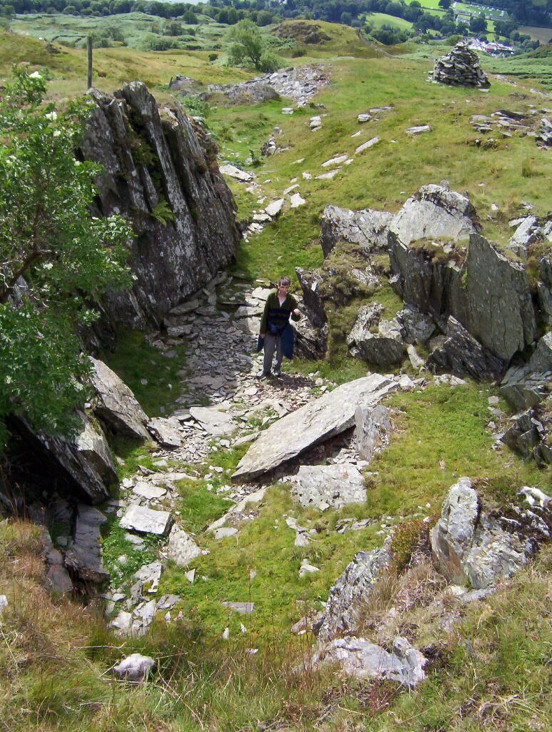 image of the cairn at the summit of wansfell pike, lake district national park, ambleside, England