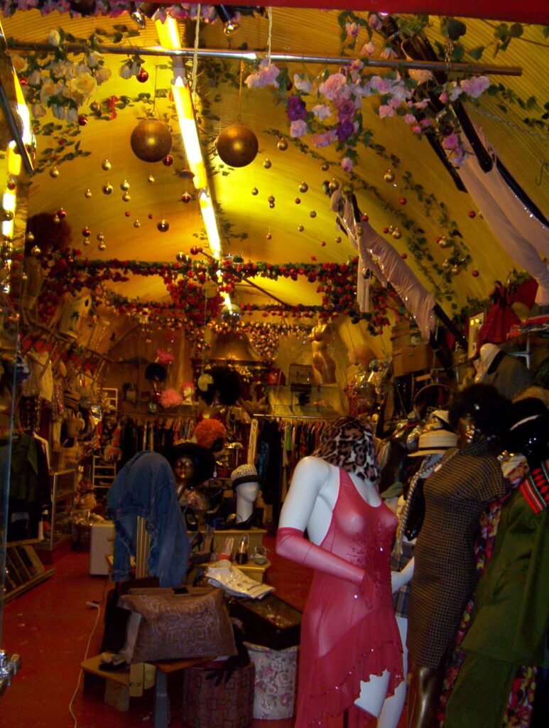 image of a vintage shop in the Camden Catacombs, Camden Town, London, England